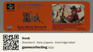 Hook Super Nintendo Entertainment System, Asia cartridge label