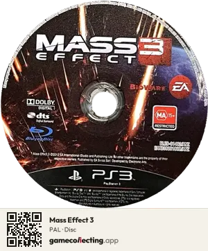 Mass Effect 3 PlayStation 3, PAL disc