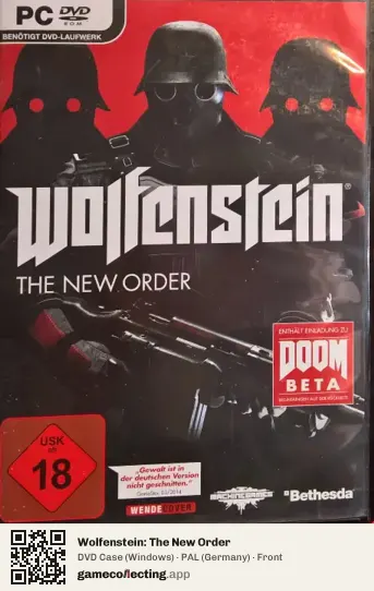 Wolfenstein: The New Order Computer, Germany box front