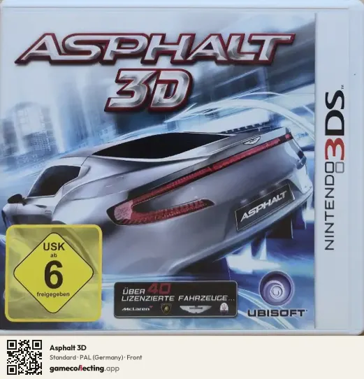 Asphalt 3D Nintendo 3DS, Germany box front