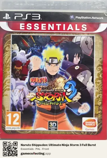Naruto Shippuden: Ultimate Ninja Storm 3 Full Burst PlayStation 3, PAL box front