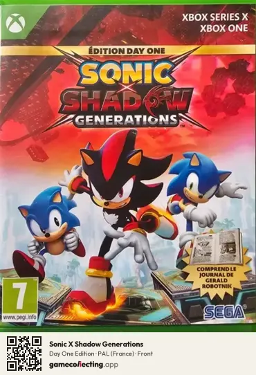 Sonic X Shadow Generations Xbox Series X, France box front