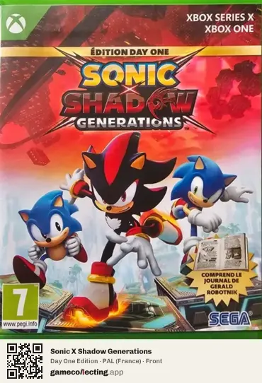 Sonic X Shadow Generations Xbox Series X, France box front
