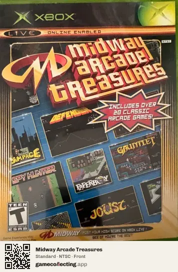 Midway Arcade Treasures Xbox, NTSC box front