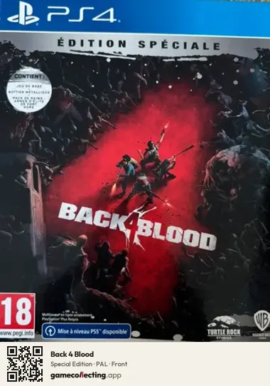 Back 4 Blood PlayStation 4, PAL box front