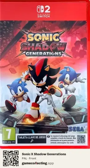 Sonic X Shadow Generations Nintendo Switch 2, PAL box front