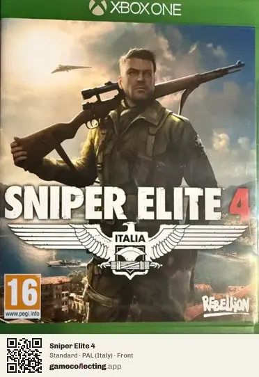 Sniper Elite 4 Xbox One, Italy box front