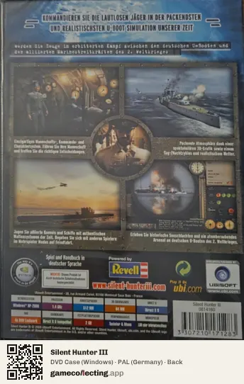 Silent Hunter III Computer, Germany box back