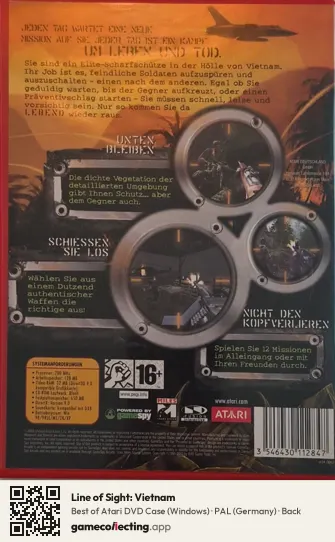 Line of Sight: Vietnam Computer, Germany box back