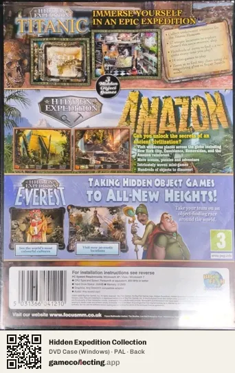 Hidden Expedition Collection Computer, PAL box back