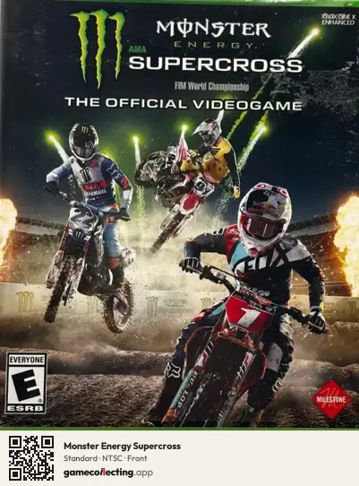 Monster Energy Supercross Xbox One, NTSC box front