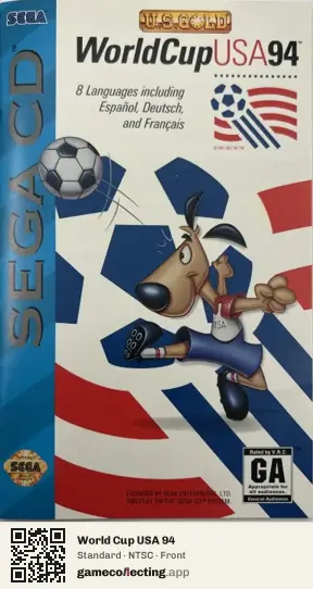 World Cup USA 94 Sega Mega-CD / Sega CD, NTSC box front
