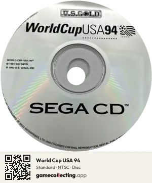 World Cup USA 94 Sega Mega-CD / Sega CD, NTSC disc