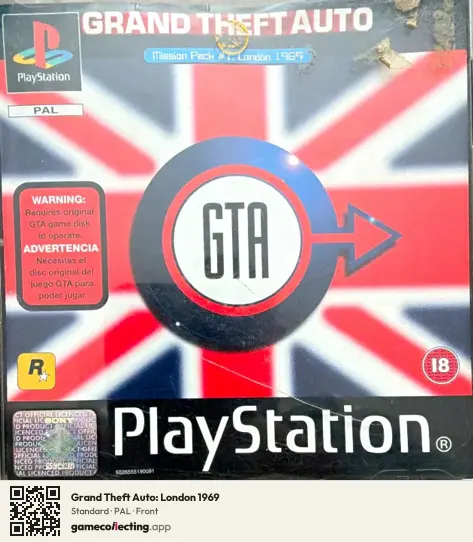 Grand Theft Auto: London 1969 PlayStation, PAL box front