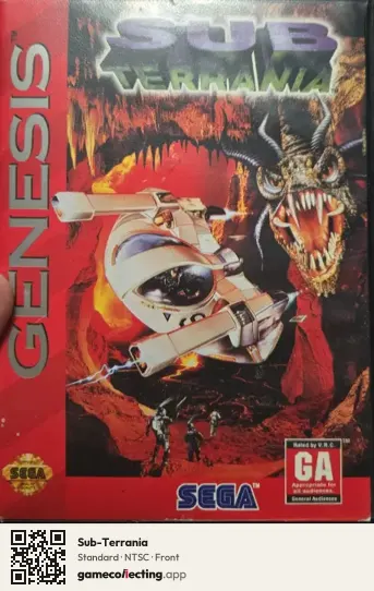 Sub-Terrania Sega Mega Drive / Genesis, NTSC box front