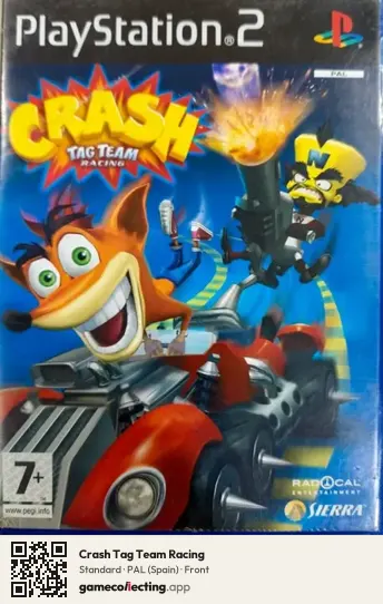 Crash Tag Team Racing PlayStation 2, Spain box front