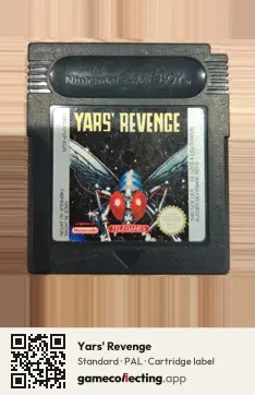 Yars' Revenge Game Boy Color, PAL cartridge label