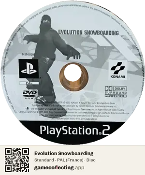 Evolution Snowboarding PlayStation 2, PAL disc