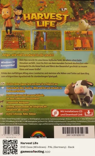 Harvest Life Computer, Germany box back