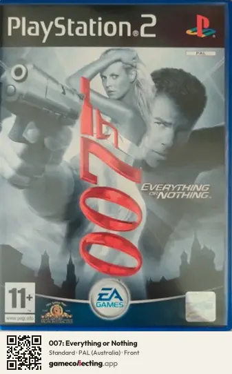 007: Everything or Nothing PlayStation 2, Australia box front