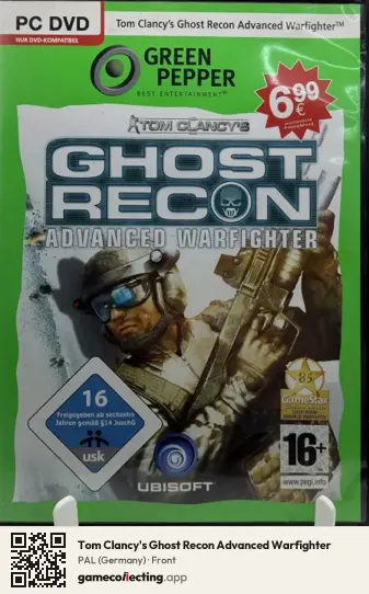 Tom Clancy's Ghost Recon Advanced Warfighter Computer, Germany box front