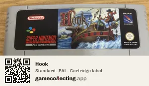 Hook Super Nintendo Entertainment System, PAL cartridge label