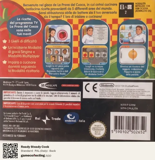 Ready Steady Cook Nintendo DS, Italy box back