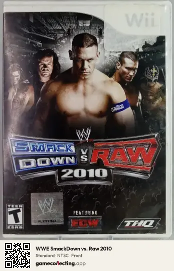 WWE SmackDown vs. Raw 2010 Nintendo Wii, NTSC box front
