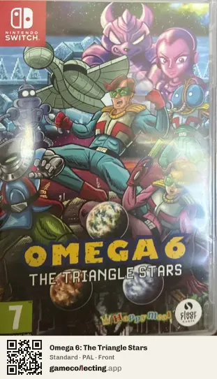 Omega 6: The Triangle Stars Nintendo Switch, PAL box front
