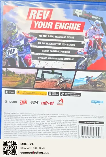 MXGP 24 PlayStation 5, PAL box back