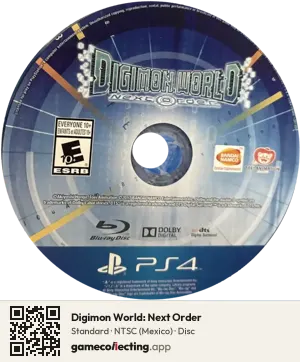 Digimon World: Next Order PlayStation 4, NTSC disc