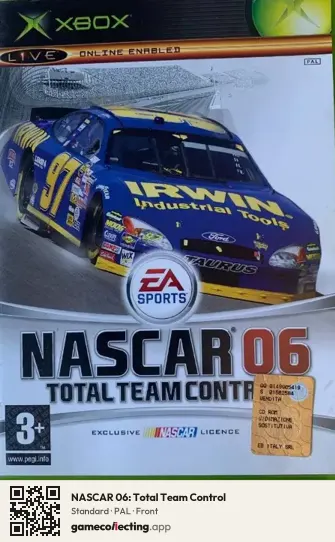 NASCAR 06: Total Team Control Xbox, PAL box front