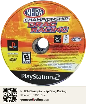 NHRA Championship Drag Racing PlayStation 2, NTSC disc