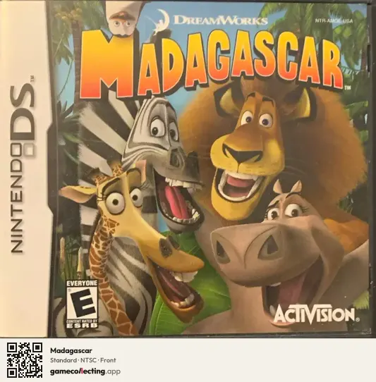 Madagascar Nintendo DS, NTSC box front