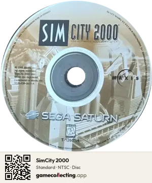 SimCity 2000 Sega Saturn, NTSC disc
