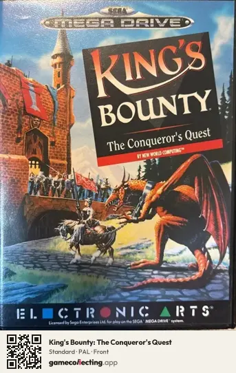 King's Bounty: The Conqueror's Quest Sega Mega Drive / Genesis, PAL box front