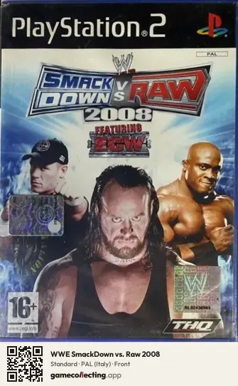 WWE SmackDown vs. Raw 2008 PlayStation 2, Italy box front