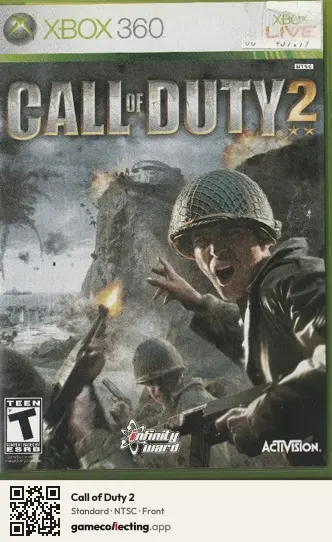 Call of Duty 2 Xbox 360, NTSC box front