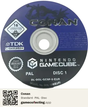 Conan Nintendo GameCube, PAL disc