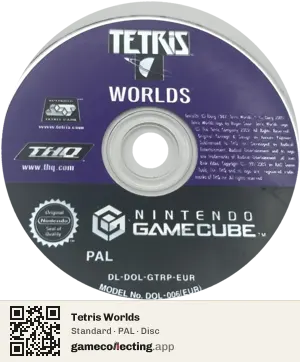 Tetris Worlds Nintendo GameCube, PAL disc