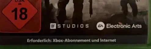 Battlefield 6, the USK square on its front