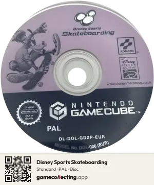 Disney Sports Skateboarding Nintendo GameCube, PAL disc