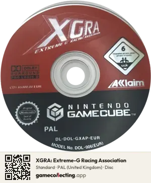 XGRA: Extreme-G Racing Association Nintendo GameCube, PAL disc