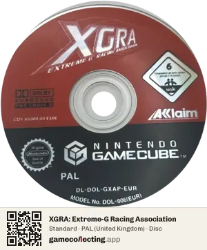 XGRA: Extreme-G Racing Association Nintendo GameCube, PAL disc
