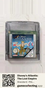 Disney's Atlantis: The Lost Empire Game Boy Color, PAL cartridge label