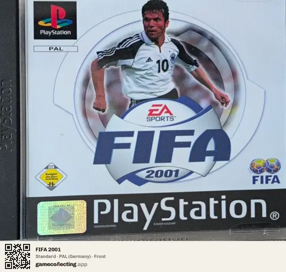 FIFA 2001 PlayStation, Germany box front
