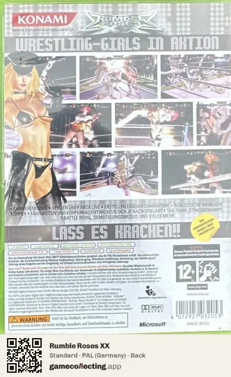 Rumble Roses XX Xbox 360, Germany box back
