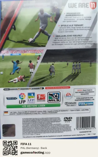 FIFA 11 PlayStation 2, Germany box back