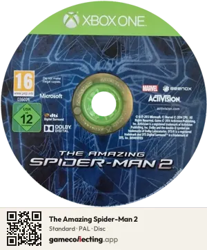 The Amazing Spider-Man 2 Xbox One, PAL disc