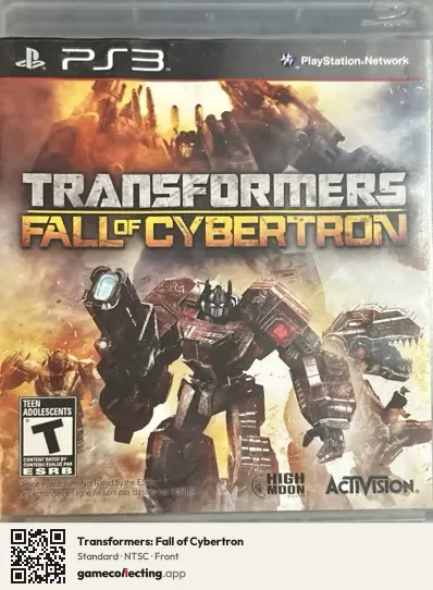 Transformers: Fall of Cybertron PlayStation 3, NTSC box front